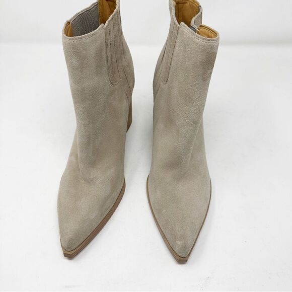 Marc Fisher Oshay Suede Pointed Ankle Booties 11 Grey - Picture 3 of 8